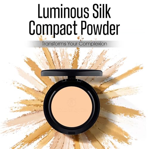 Image of Colors Queen Luminous Silk Compact Powder with Argan Oil - 10g | Oil Control, Matte Finish with Lightweight Formula | Long Lasting Compact Powder for Face Makeup (Natural Nude)