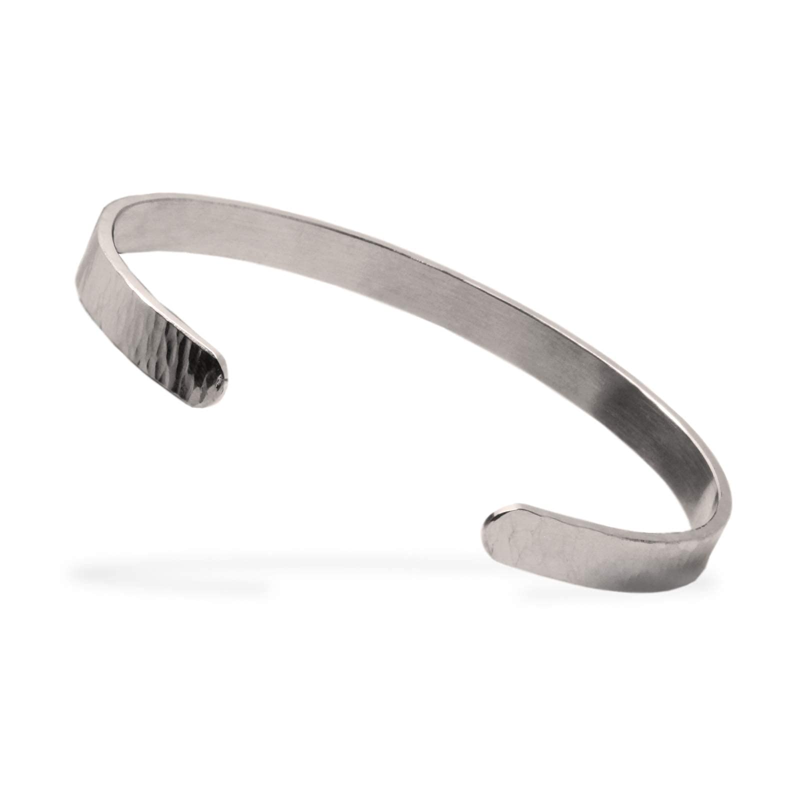 Nato Cuff - Edelstahl Armreif Gehämmert Herren und Damen Schmuck Made in France