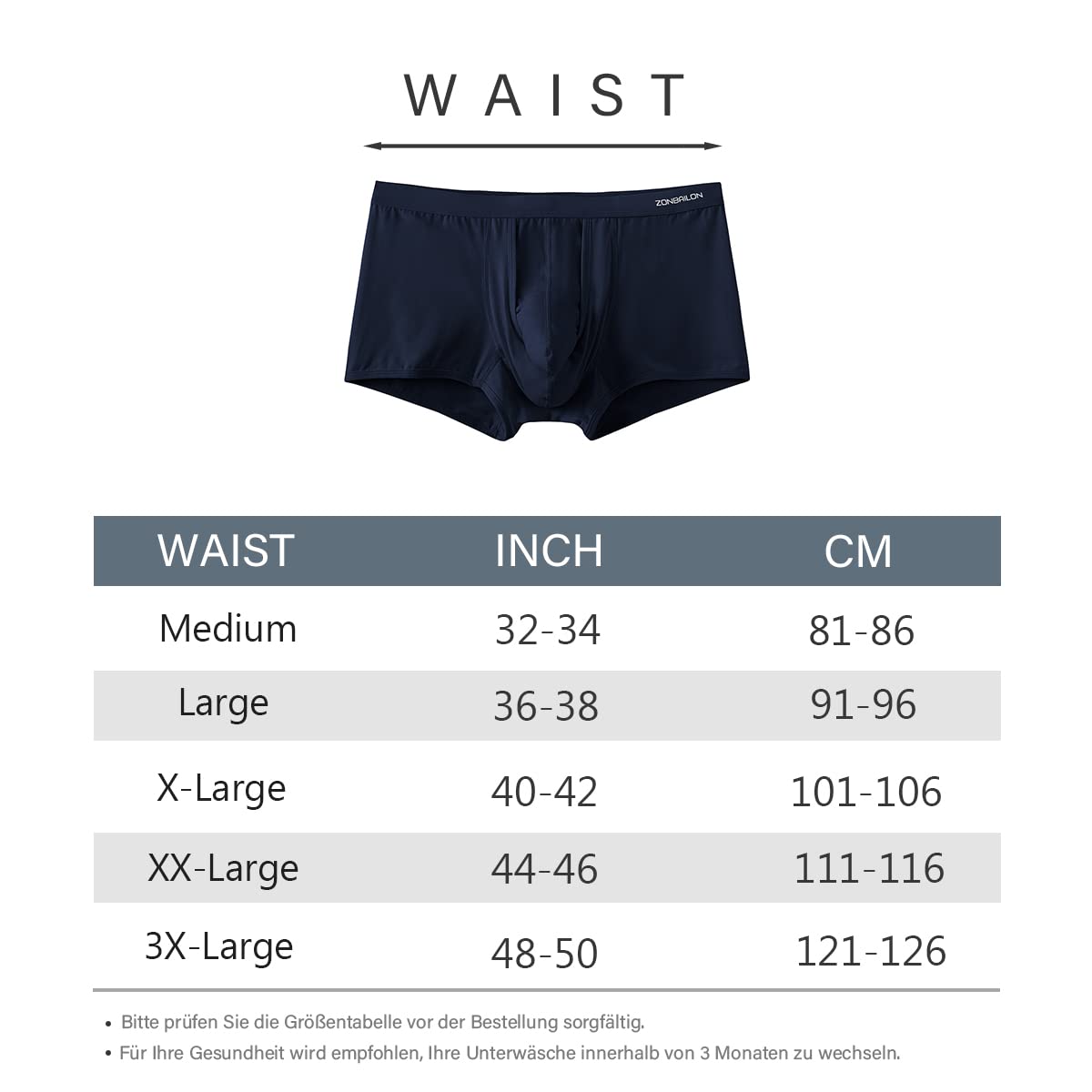 Herren Boxershorts Bambus Trunk Unterwäsche Atmungsaktive Weiche Retroshorts Männer Short Leg Unterhosen