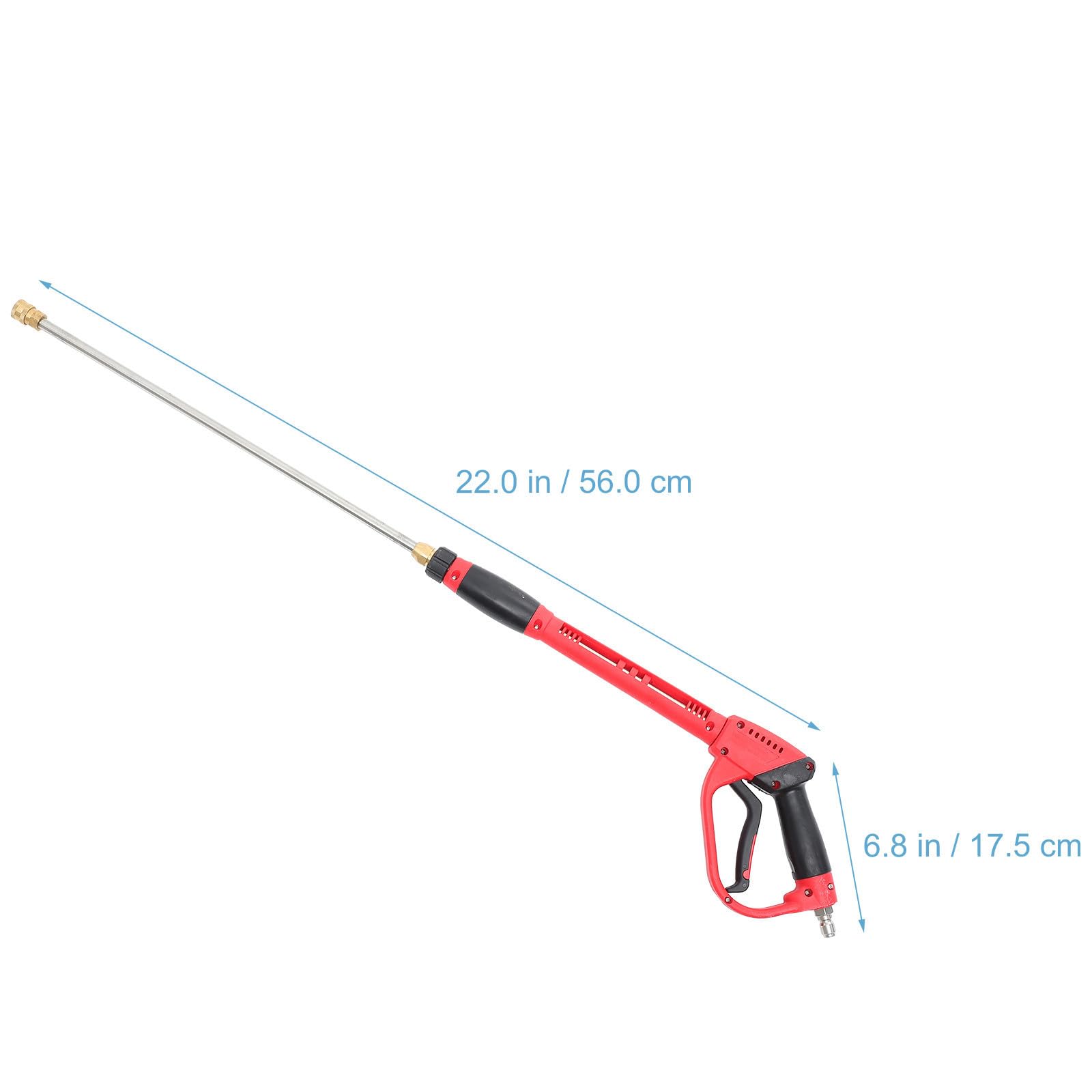 Pulvérisateur Haute Pression Rouge M22 1/4 en Cuivre et Acier Inoxydable