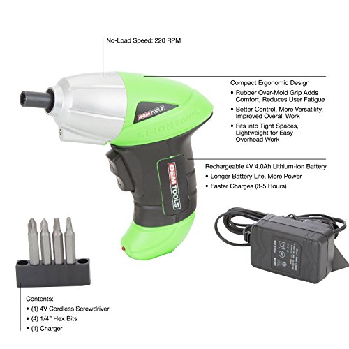 OEMTOOLS 24667 4V Max Lithium-Ion Cordless Screwdriver