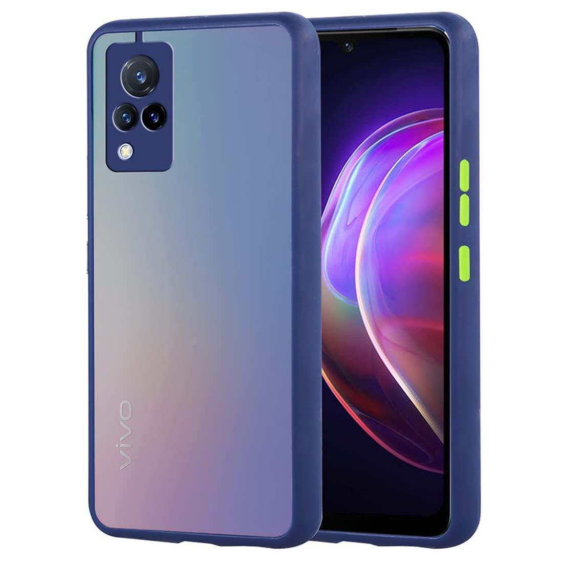 Amazon Brand - Solimo Mobile Cover for Vivo V21 5G (Matte Finish, Shockproof Hard Back and Side Soft Smoke case), Blue (B098PDCPQS) Amazon Price History, Amazon Price Tracker