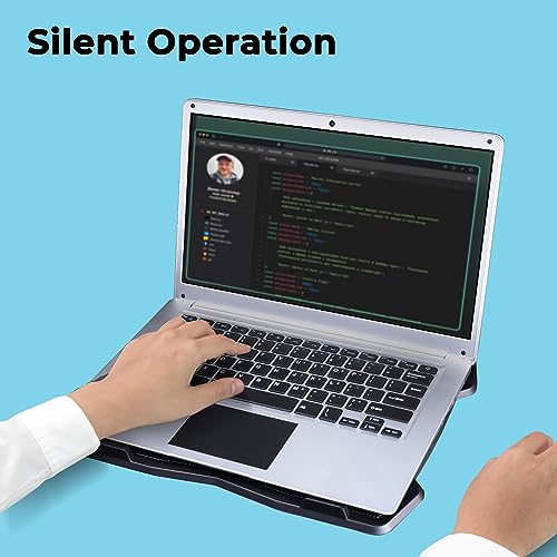 Zebronics NC2100 Laptop Cooling Stand with 125mm Fan, Silent Operation, LED Light, Supports up to 15.6 inch Laptops and Retractable Stand - Image 5