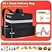 FORICH Food Delivery Bag Backpack-Delivery Bag For Uber Eats, Insulated Food Delivery Bag - Large Pizza Delivery Bag For Hot/Cold, 4 Cup Holders, Pizza Warmer Bag for Camping Beach (Large-Black)