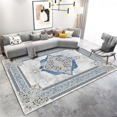 Tapis facile à nettoyer 200x200cm imperméable pour salon actif