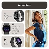 Google Fitbit Sense 2 – Smartwatch Damen / Herren – Fitnessuhr mit integriertem GPS und Telefonfunktion – Fitness-Tracking mit Stressmanagement, EKG und Schlafanalyse – kompatibel mit Android/iOS – Ansicht 5