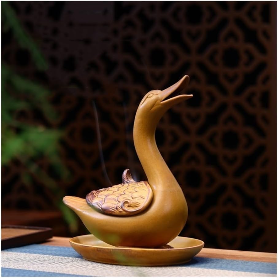 Incense Burner, Retro Ceramic Incense Burner Home Decoration Ornament Holder for Meditation Yoga Spa