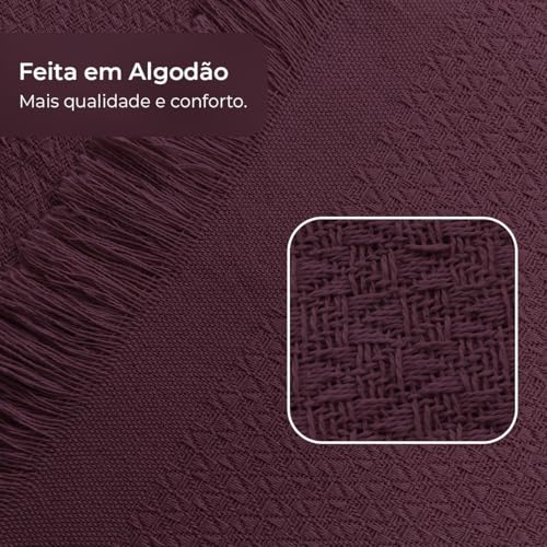 Decolab Kit 2 Mantas Sofá Básica Algodão Decorativa | Cobertor de Malha Super Macio Decoração Sala e