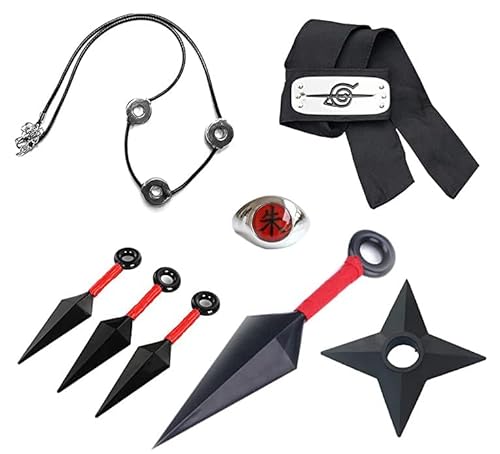 BOBORO Anime Cosplay Accesorios, Juguetes de Conjunto De Collar Ring Diadema Mascarilla- 8 Pcs Cover