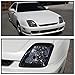 SPEC-D TUNING Black Bezel Headlights Compatible with 1997-2001 Honda Prelude L+R Pair Head Light Lamp Assembly