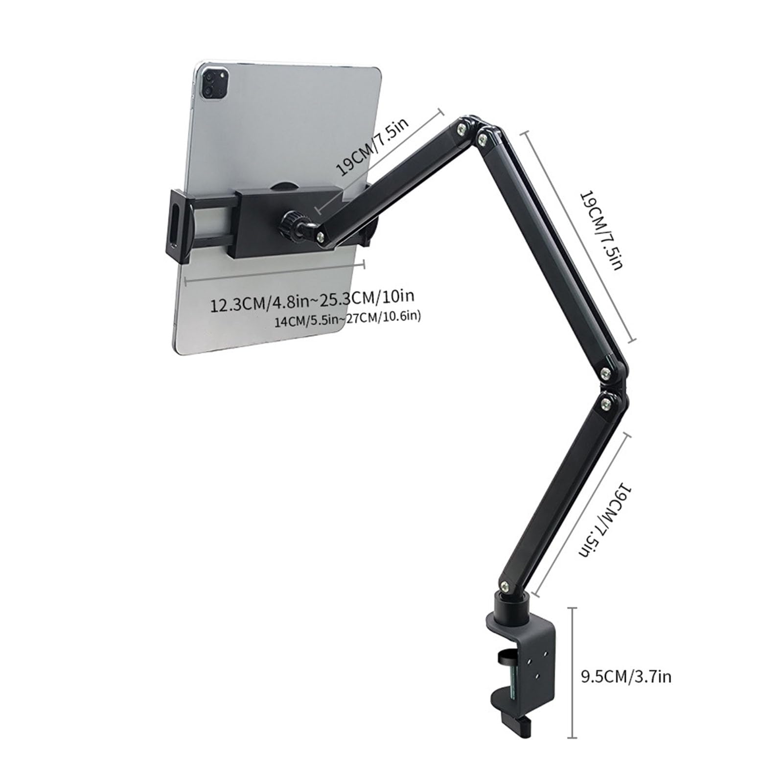 Tragbarer, verstellbarer Tablet-Ständer mit 360-Grad-Rotation und faltbarem Design für 12,7 - 38,1 cm (5 - 15 Zoll) Geräte