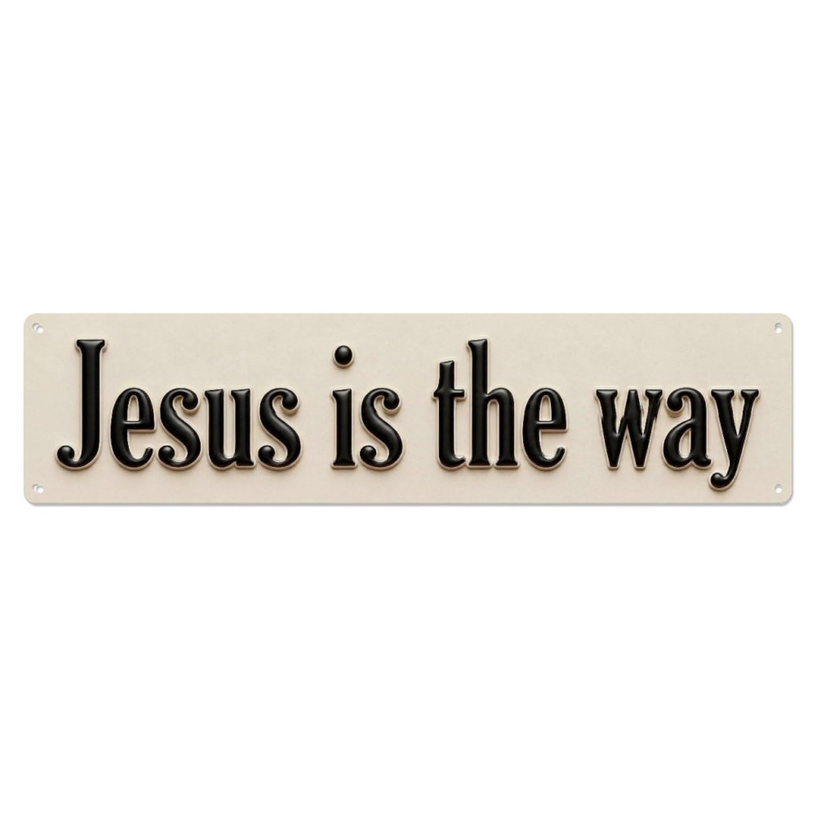 Jesus The Way Christian Grace Metal Tin Skinny Sign Plaque Wall Decor for Cafe, Club Bar, Office, Home Garden Metal Poster 4x16Inch