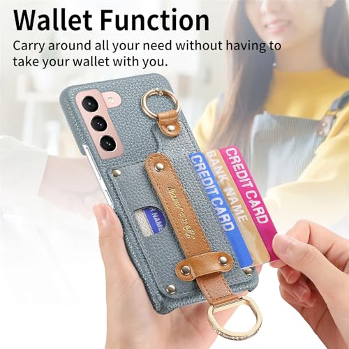 Coque S22 Plus antichoc Asuwish LZWWDZHK US bleu rigide - 4