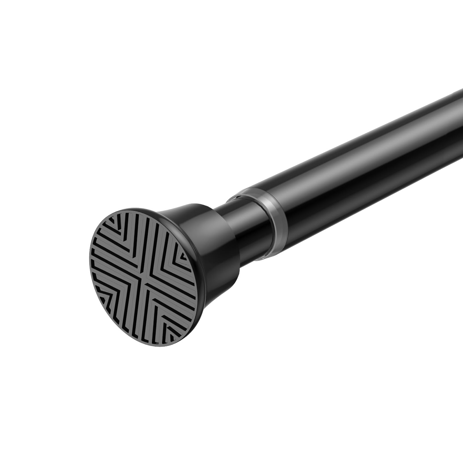 Small Tension Rod 16-38inch Black Tension Curtain Rod No Drilling Spring Rods for Windows Short Tension Rod Adjustable Curtain Rod for Windows,Door,Closet,Kitchen