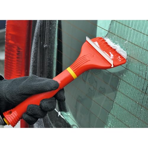 Image of WOLF-Garten 71AQA003650 Multi-Function Snow Shovel Ice Scraper with Anti-Freeze Handle for Garden, Outdoor & Car, 10 cm Working Width - ISMZM 015