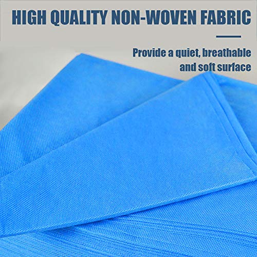 Image of Disposable Massage Table Sheets, 31 inch X 78 inch 20Pcs Waterproof Spa Bed Cover Non-Woven Fabric for Massage Therapist, Tatto, Waxing, Lash Bed, Salon Table (Blue)
