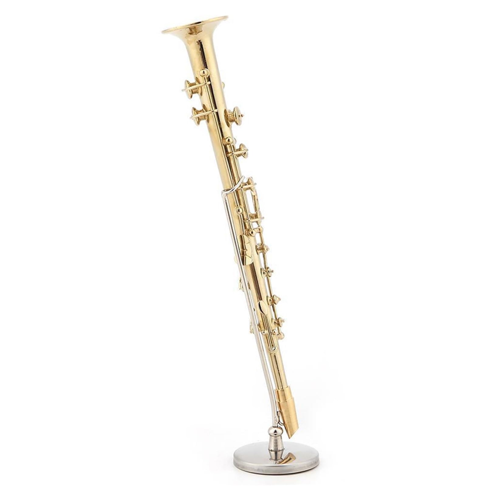 Ornamente Für Musikinstrumente 17,5 Cm Saxophon-Trompeten-Modell Ornamente Mini-vergoldetes Musikinstrument Kunsthandwerk(A)