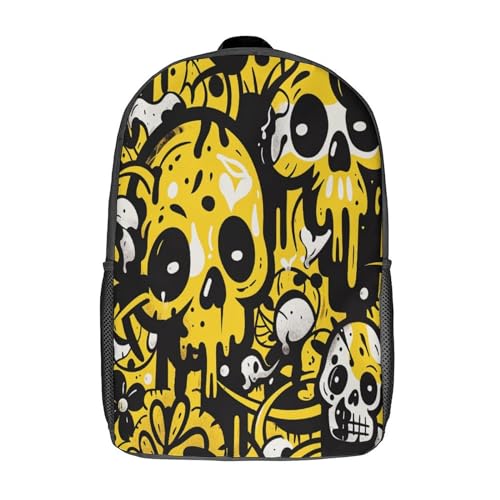 Sac à dos pour enfants à motif tête de mort parfait pour l'école et les sorties de voyage