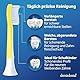 demirdental Ersatzbürsten for Kids passend für Philips Sonicare Ersatzbürsten Kids, Kinder Schallzahnbürsten, Kinder Ersatzbürsten ab 7 Jahre, entspricht HX6048, Gelb, 8er Set