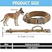 Wohlstand Taktisches Hundehalsband, Verstellbares Halsband Mit Kontrollgriff, Gepolstert Hund HalsbandBreit, Metallschnalle Nylon Hundehalsband für Mittlere Große Hunde Training Jagd (L, Khaki)