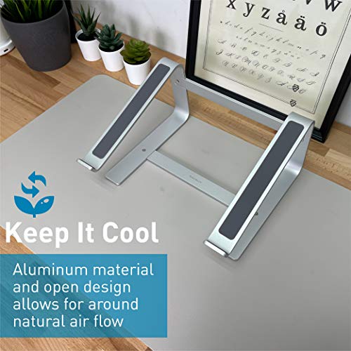 Macally-Laptop-Stand-for-Desk-Aluminum-Laptop-Riser-Stand-for-Desk-Ergonomic-Laptop-Holder-Mount-Use-as-Macbook-Stand-ProAir-or-Notebook-Computer-Stand-between-10-to-173-Inches-Silver
