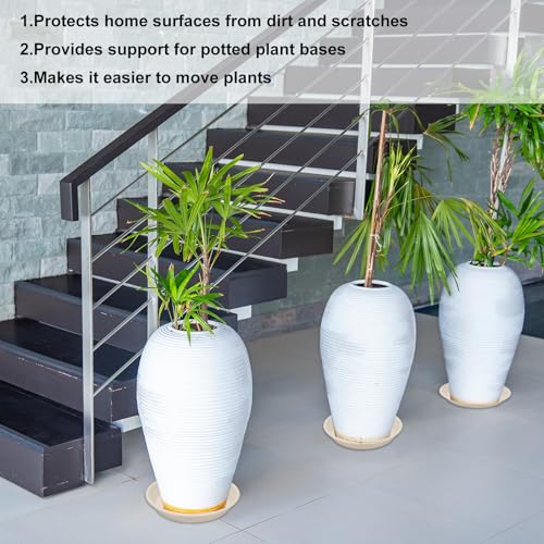 Soucoupe pour pot de fleurs plastique robuste blanc perle 24 - 7