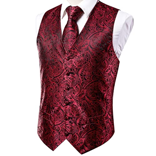 Set corbata slim con chaleco y accesorios para hombre miniatura 2