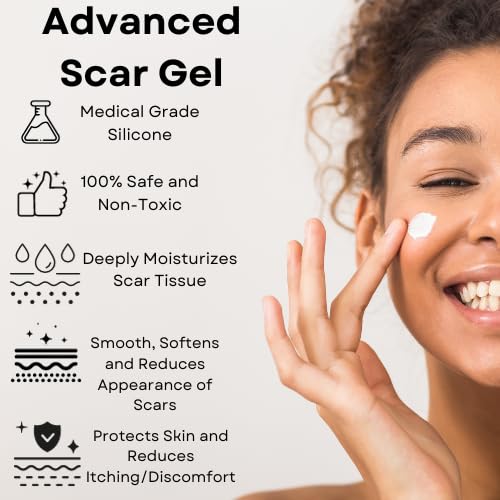 Miniatura 6 de Earthborne Labs Gel de cicatriz de silicona avanzado, gel de cicatrices para cicatrices quirúrgicas, cicatrices de acné, cicatrices de quemaduras y