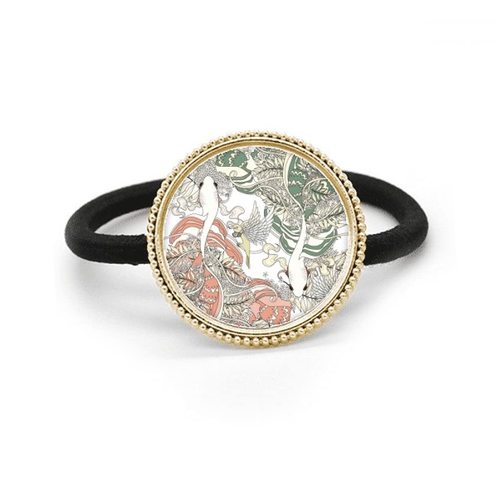 Banda de goma para pelo grueso que no se rompe con broche metálico de plata japonesa Ukiyo-e 4