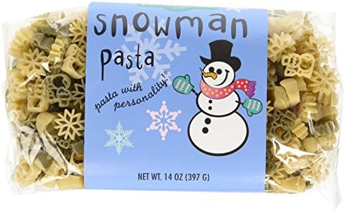 Snowman Pasta and Snowflakes Shaped Christmas Holiday Pasta 2 Pack