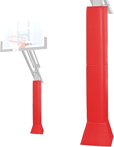 Miniatura 13 de Katop Almohadilla cuadrada para bastón de baloncesto, acolchado de poste protector resistente para poste de 5 x 5 pulgadas, poste y base de 6 x 6