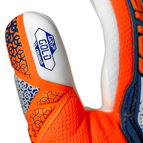 Guantes de Arquero Reusch Attrakt Freegel Gold NC, Naranja/Azul, Talla 8, Unisex miniatura 2