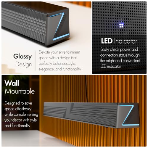 Image of Zebronics Juke Bar 501 Soundbar, 200W RMS, Virtual 5.1, Dual Drivers, 13.33cm Subwoofer, LED Indicator, BT v5.1, TV ARC, USB, AUX, Wall Mountable, Remote Control, Glossy Grill Design
