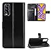 QiongNi Case for Vivo Y20s 2020 Case Cover,Case for Vivo Y20i 2020 Case Cover,Flip Leather Wallet Cover Case for Vivo Y20 2020 V2029 / Y20i V2027 / Y20s 2020 Case Black