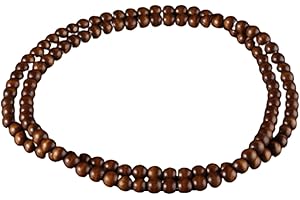 Sculpted Natural Wood Bead Necklace