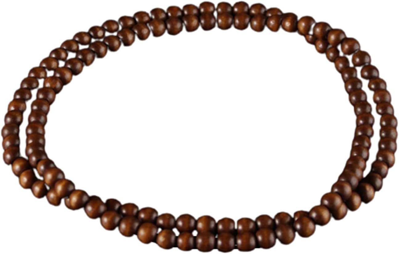 Beaded Jewelry: Handmade Natural Wooden Bead Necklace for Men and Women