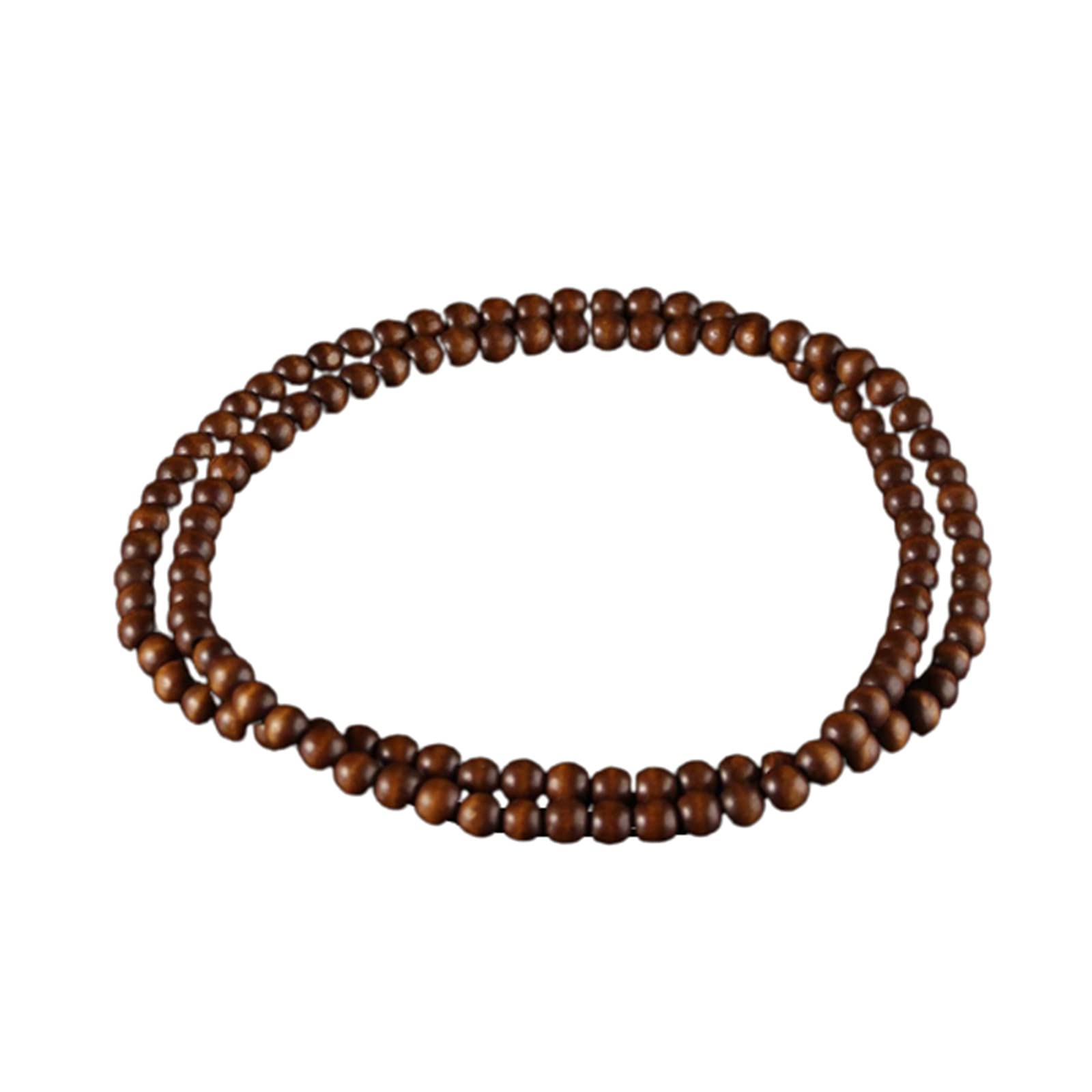 KicomviNatural Wood Bead Necklace 8MM Wooden Beaded Chunky Strand Necklaces Handmade Africa Wooden Chain for Women Men Jewelry