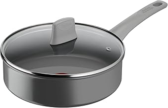Tefal Renew On C4273232 Sauté Pan 24 cm + Glass Lid, Induction, Ceramic Non-Stick Coating, Eco-Designed, Recycled, Healthy...
