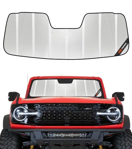 Pigenius Windshield Sun Shade for Ford Bronco 2021-2025. Reflective Aluminum Film Front Window...