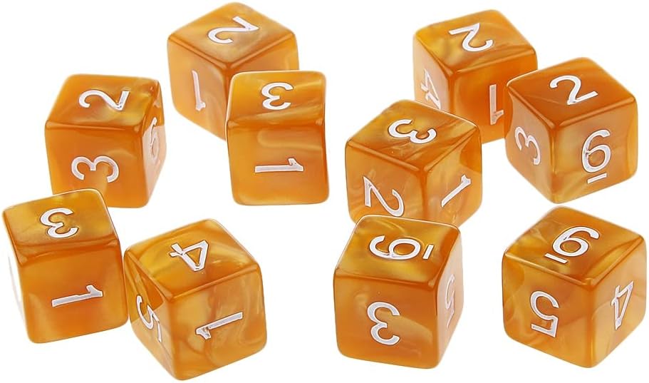 10pcs Dice Playing Games Multi-Sided D6 D10 D12 D20 Dices (Color : Red 16mm)