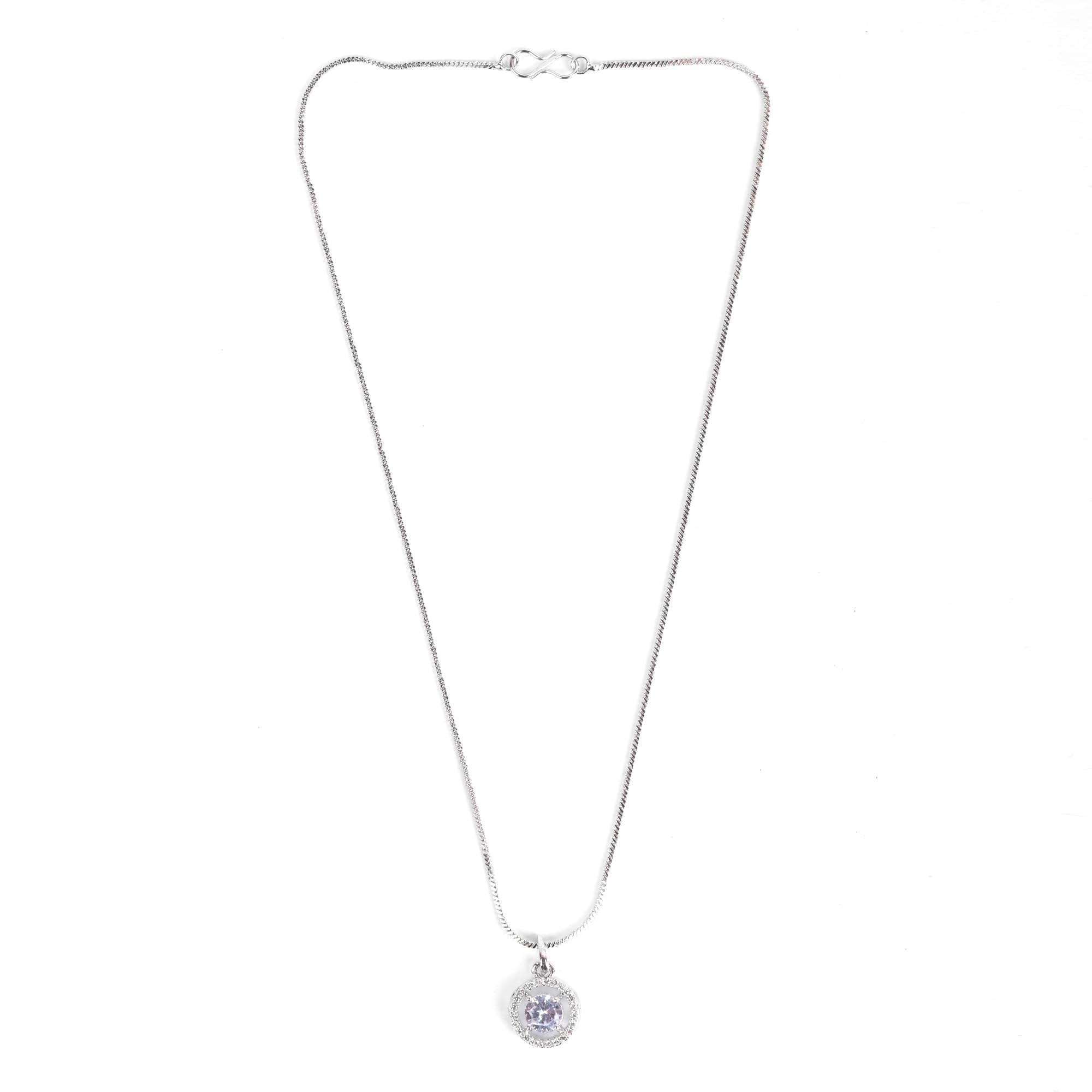 Foxy Trend Designer White Round Shaped Stone Crystal Pendant for Women & Girls-image-30