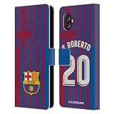 Head Case Designs Officially Licensed FC Barcelona Sergi Roberto 2021/22 Players Home Kit Group 2 Leather Wallet Case Compatible with Samsung Galaxy Xcover6 Pro/Pro2