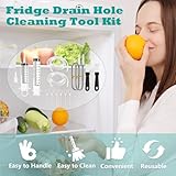14 Pcs Fridge Drain Hole Cleaning Tool Kit,Cleaning Brush Tool Kit,Reusable Fridge Drain Pipe Blocked Dredging Tool,Refrigerator Drain Hole Blockage Remover Kits for All Refrigerator Cleaning - Image 3