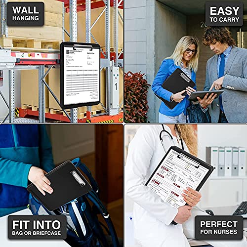 Image of oddpod Praise A4 Clip Pad /Clipboard with Storage Case for Paper and Document Storage 83002 (Black)