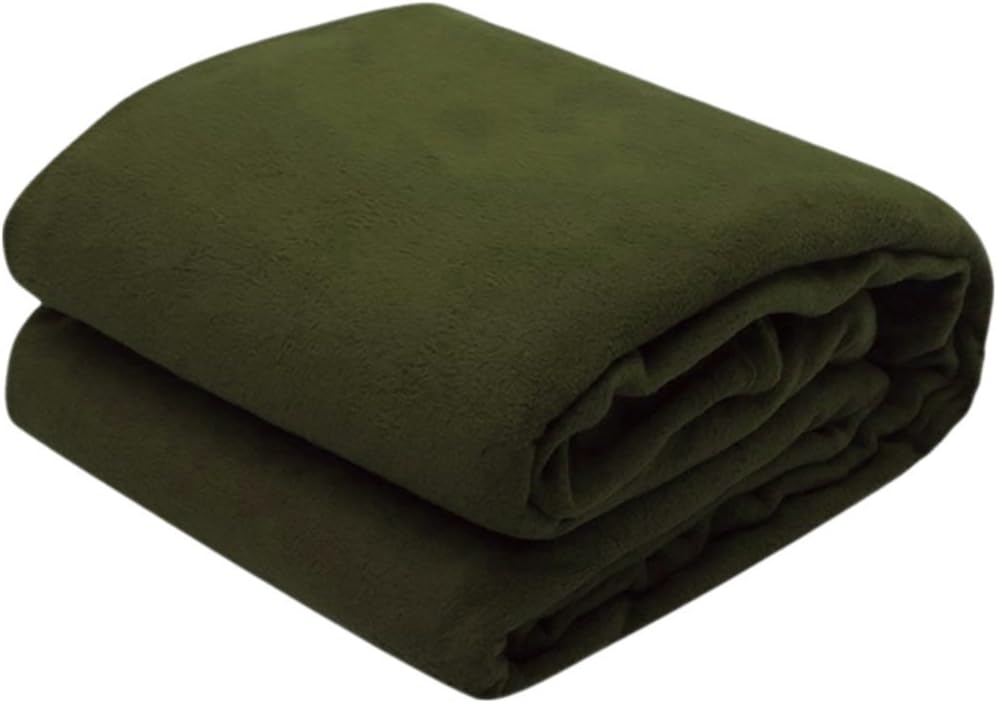 Exporthub Polyester Blend Twin Single Bed Premium Polar Fleece Blanket - Green