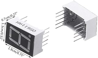 Wondiwe 10PCS 0.56 Inch 7 Segment 1 Digital LED Display Red Common Cathode Digital Tubes