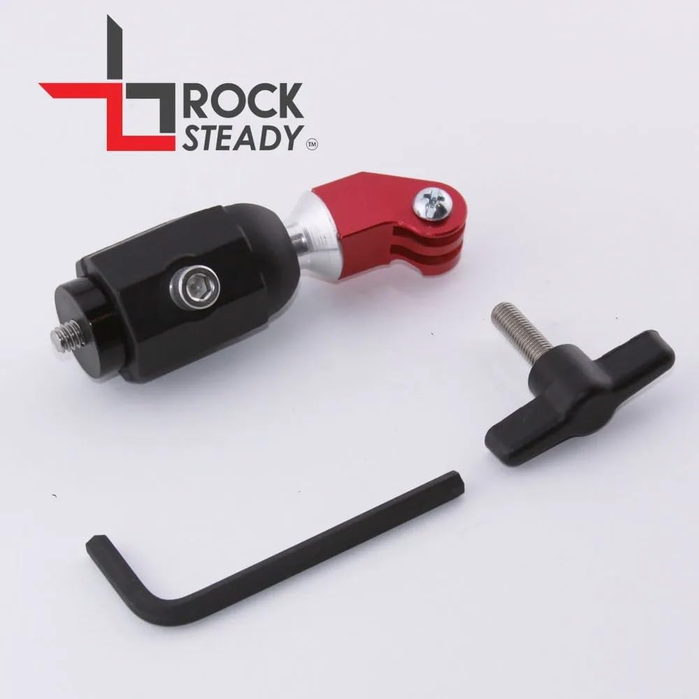 Rock Steady Single Point Exterior Airplane Camera Ball Mount Compatible with GoPro Action Cameras - Car RV Truck Boat