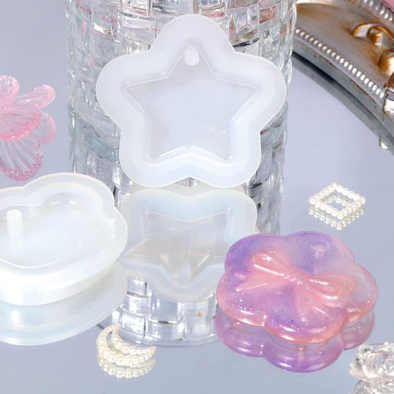 Amazon.co.jp: HyzaPhix シリコンモールド 流砂型 ペンダント 16種類