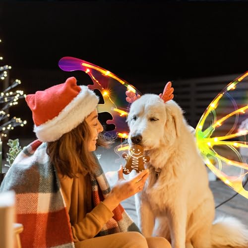 Alas Elfo Mariposa con Luces LED para Perro Mediano miniatura 6