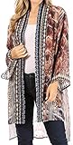 Photo Gallery sakkas 1043 - aremi donna cardigan aperto davanti con stampa floreale top boho casual manica corta - 485 - os Photo Gallery sakkas 1043 - aremi donna cardigan aperto davanti con stampa floreale top boho casual manica corta - 485 - os